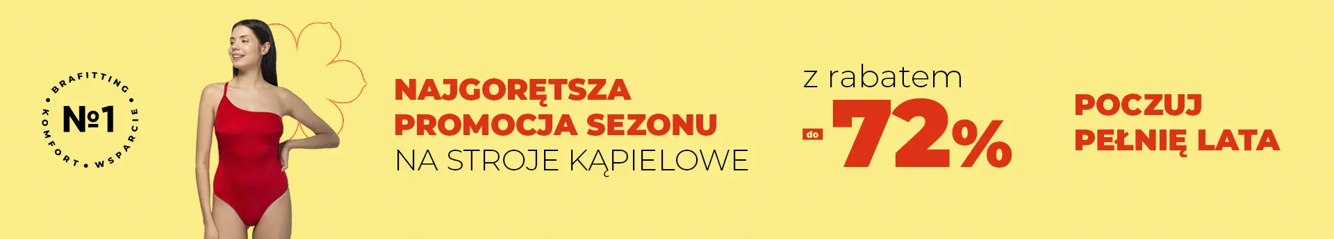 Najgorętsza promocja na stroje kąpielowe do -72%! 