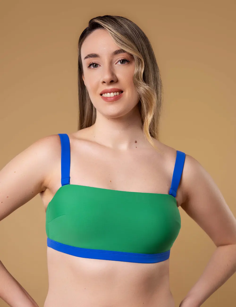 Top kąpielowy bandeau 731WA zielony
