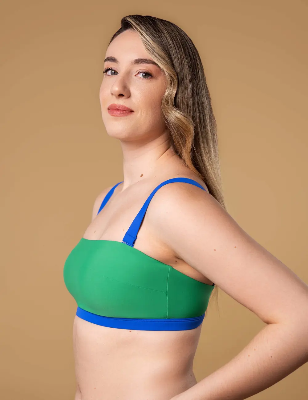 Top kąpielowy bandeau 731WA zielony