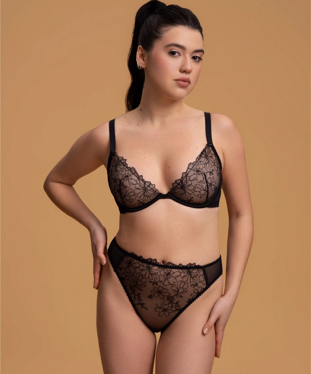 Biustonosz z miękką miseczką 064SR czarny