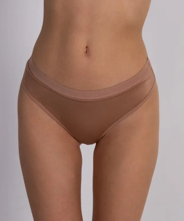 Majtki menstruacyjne bikini z mikrofibry 206S nude
