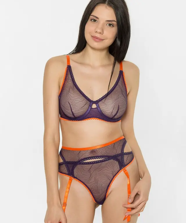 Majtki stringi 102W borówka