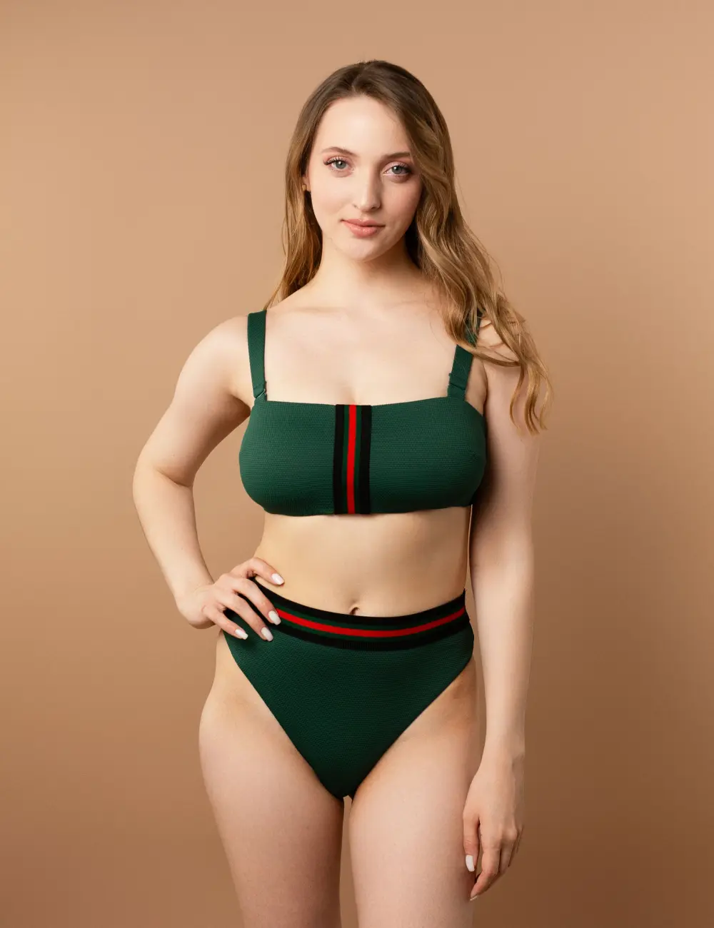 Top kąpielowy bandeau 831KS zielony