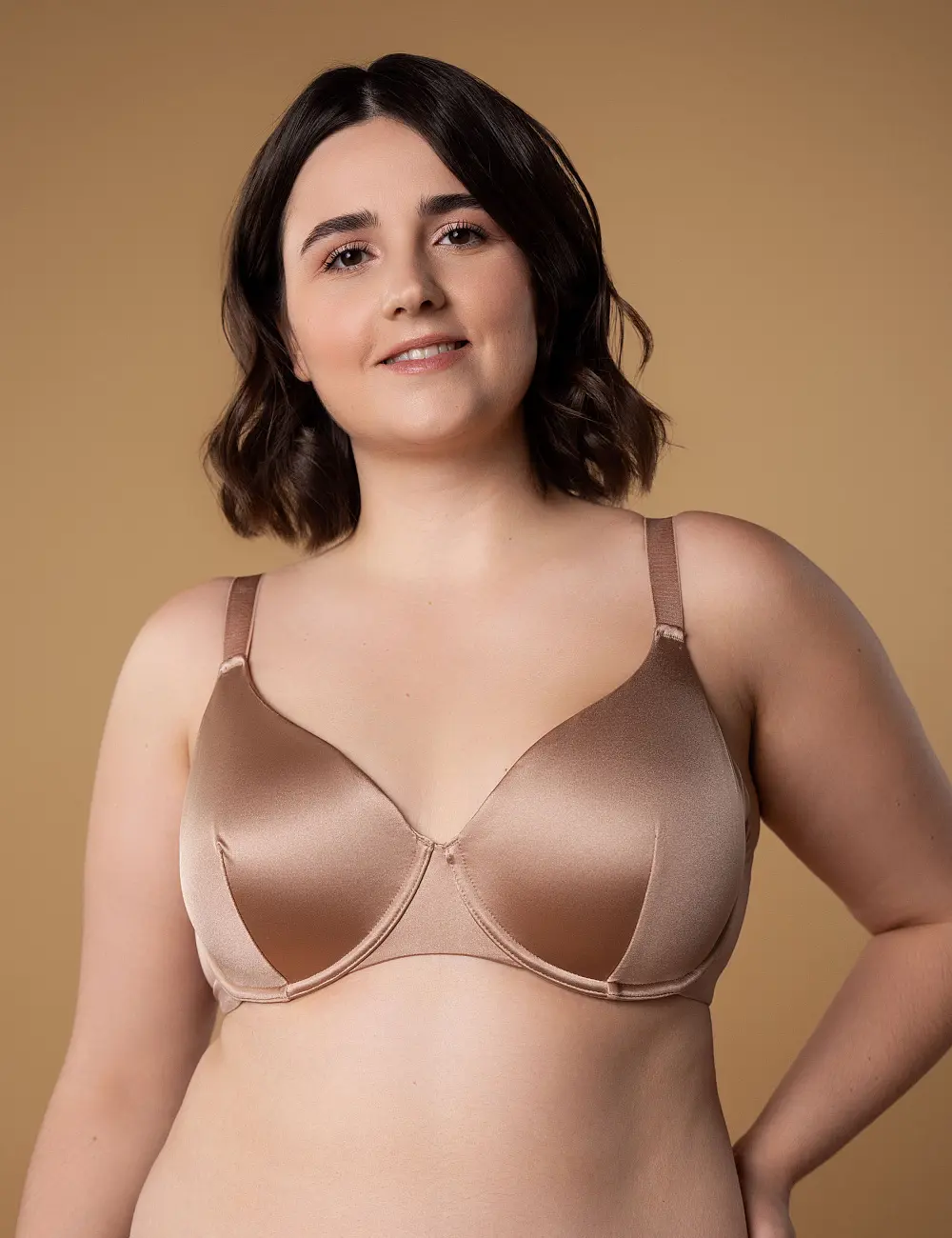 Biustonosz z miękką miseczką 522CP nude
