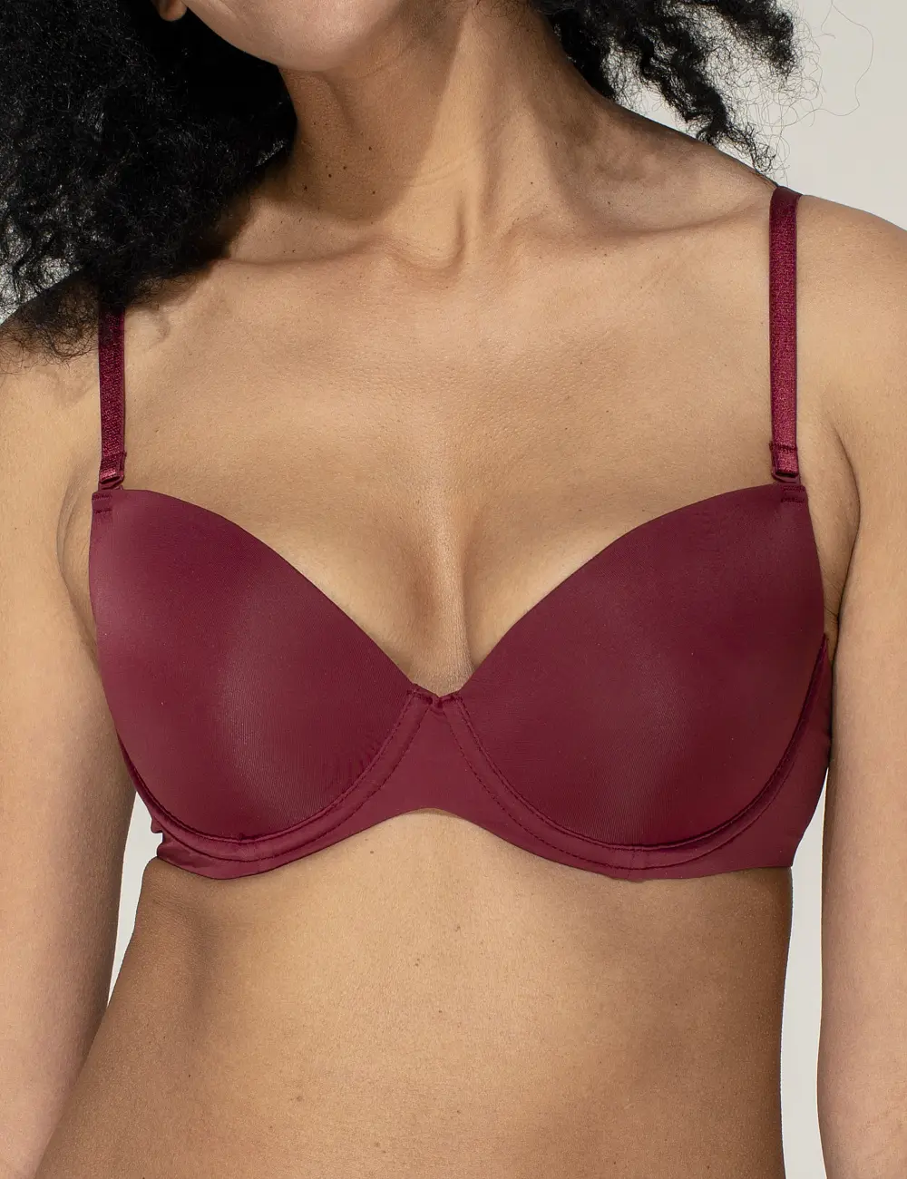 Biustonosz push-up 076C bordo