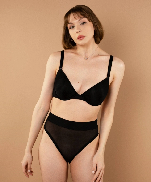 Majtki figi wysokie 231LC czarne