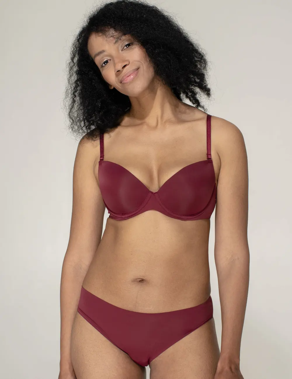 Biustonosz push-up 076C bordo