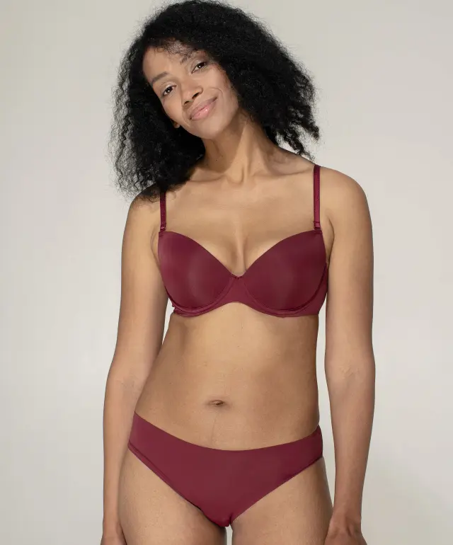 Biustonosz push-up 076C bordo