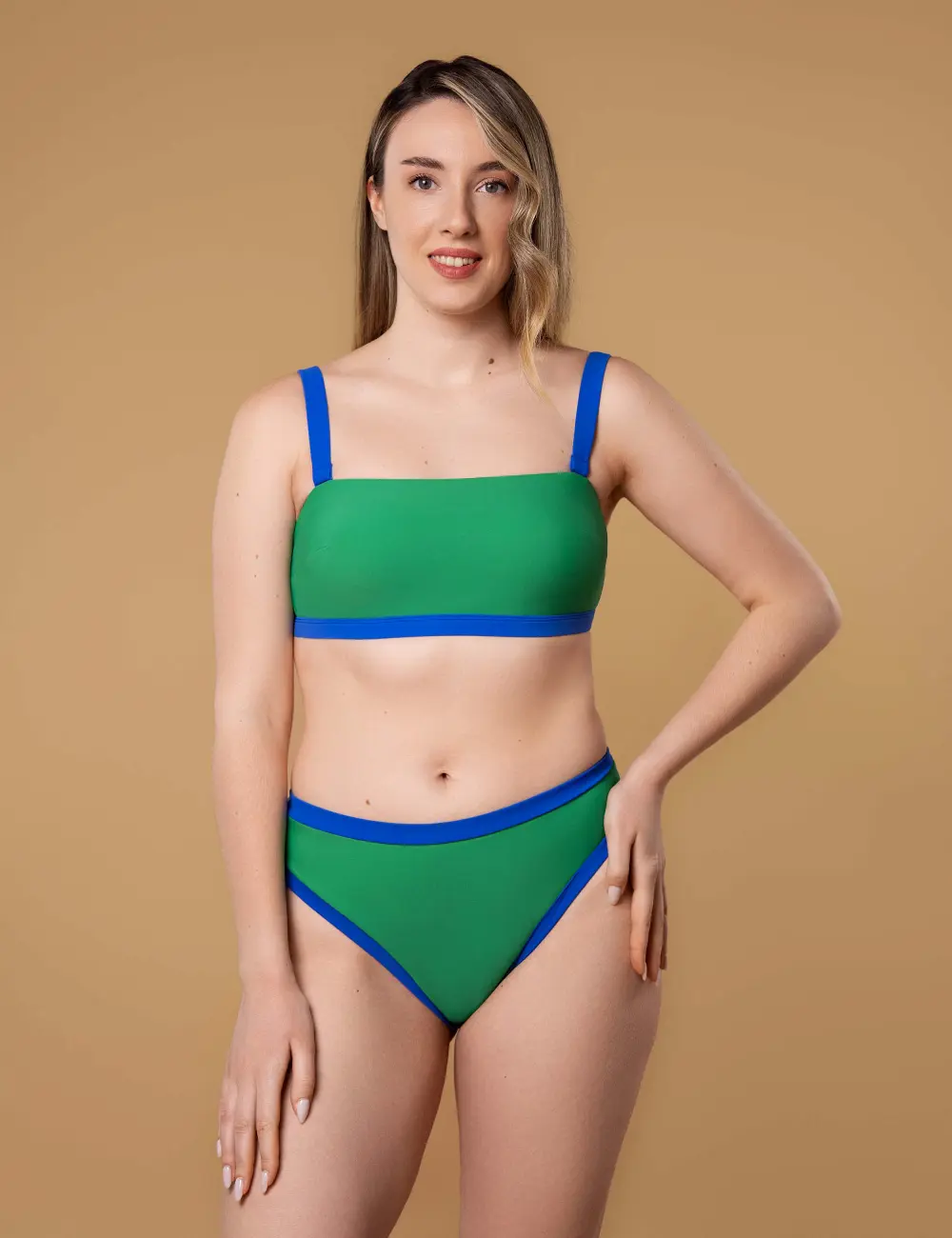 Top kąpielowy bandeau 731WA zielony