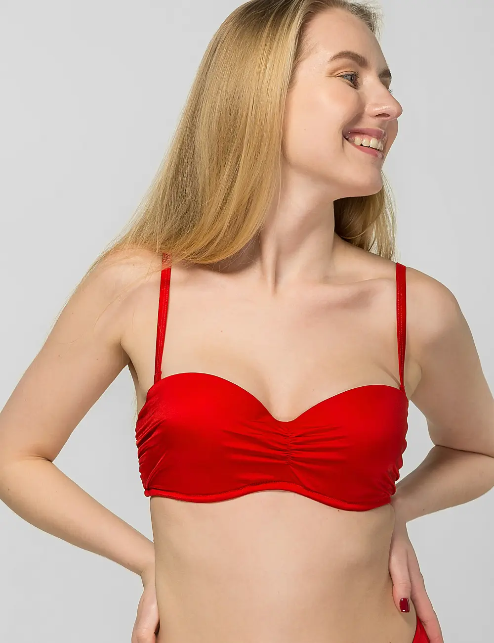 Biustonosz do pływania push-up 377S czerwona