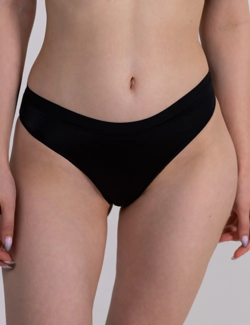 Majtki menstruacyjne bikini z mikrofibry 206S czarne