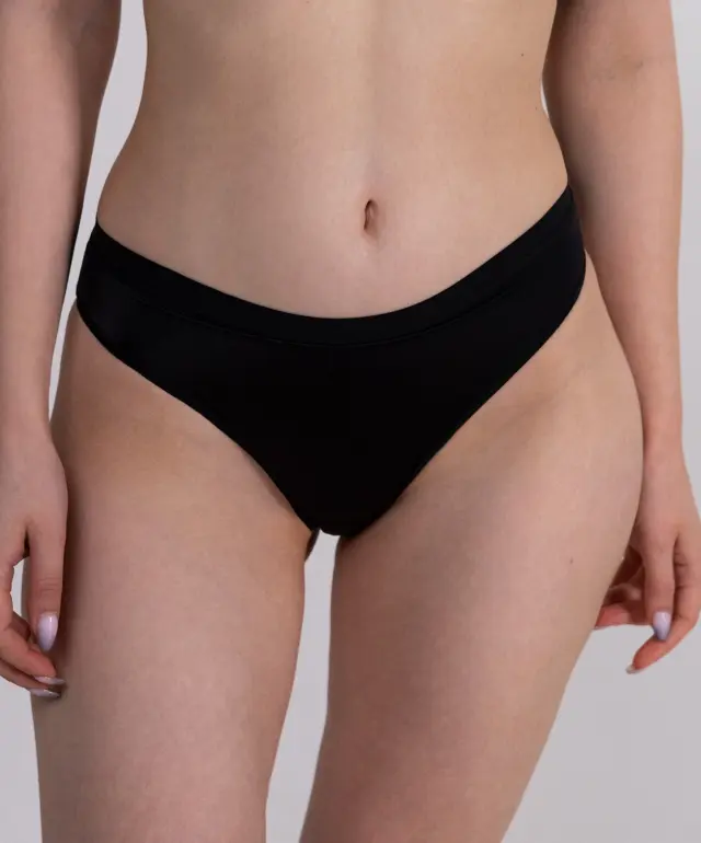 Majtki menstruacyjne bikini z mikrofibry 206S czarne