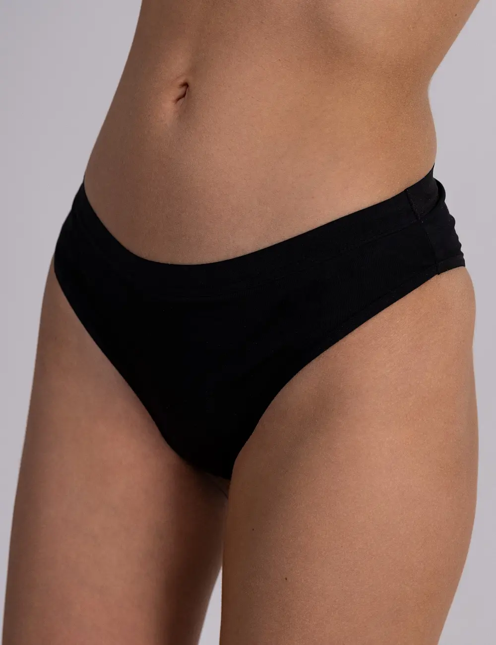 Majtki menstruacyjne bikini bawełniane 204S czarne