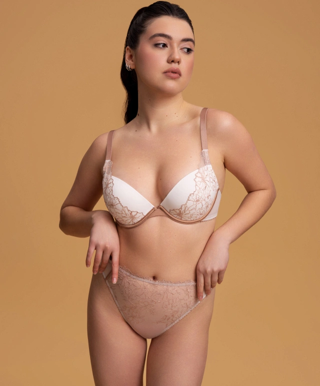 Biustonosz push-up 102SR migdałowy