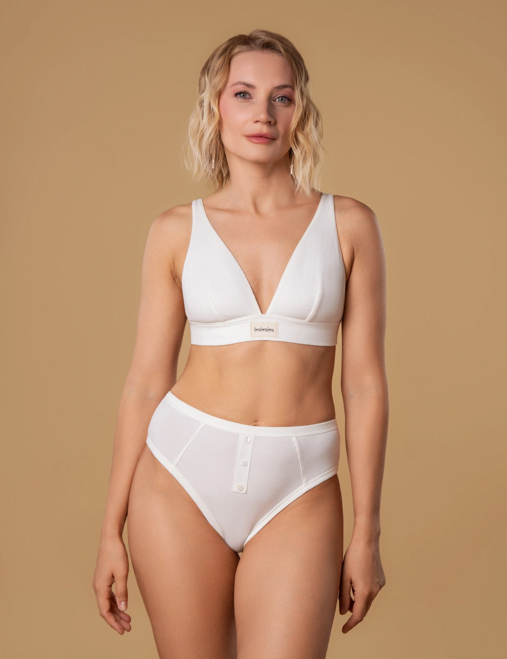 Majtki figi wysokie 201GT kość słoniowa