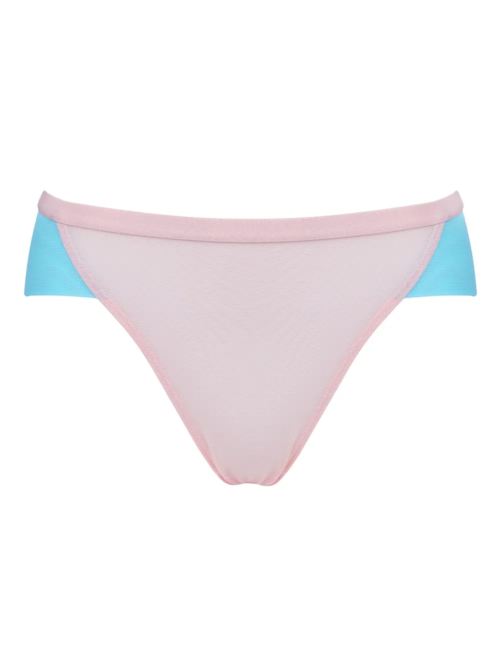 Majtki brief 004P niebieskie z pudrowym