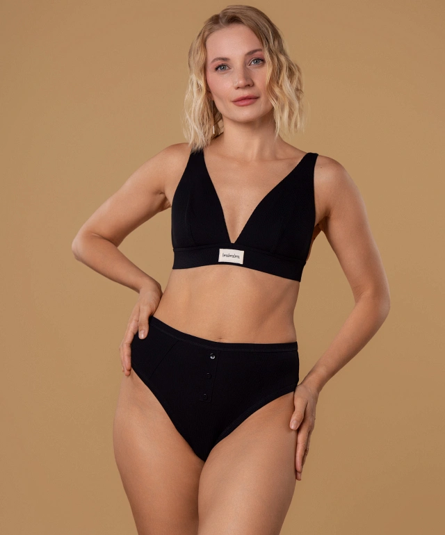 Majtki figi wysokie 201GT czarne