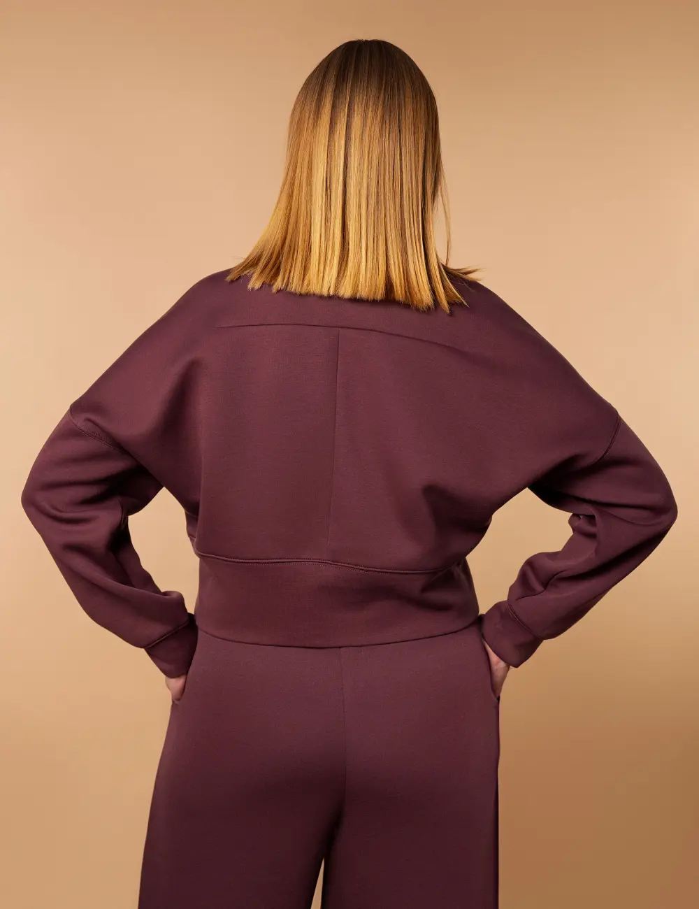 Sweter 001AO mahoniowy